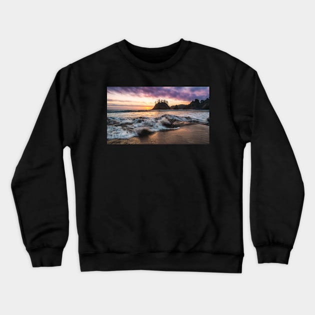 Sunset at the Beach Crewneck Sweatshirt by JeffreySchwartz